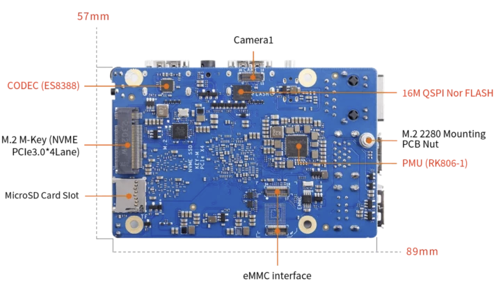 bottom view of the orangepi5max